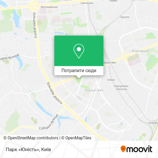 Карта Парк «Юність»