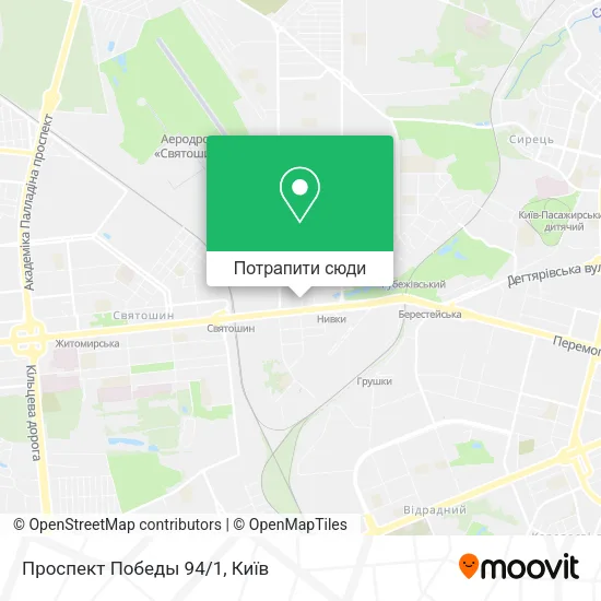 Карта Проспект Победы 94/1