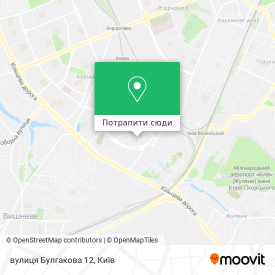 Карта вулиця Булгакова 12