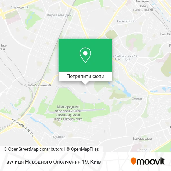 Карта вулиця Народного Ополчення 19