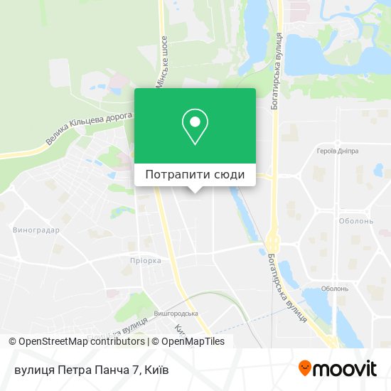 Карта вулиця Петра Панча 7
