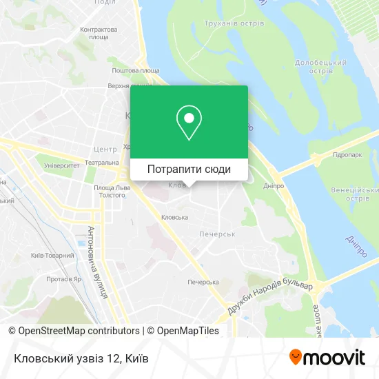 Карта Кловський узвіз 12