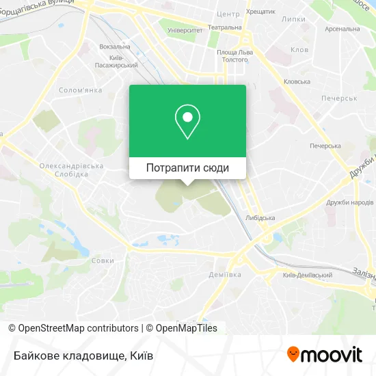 Карта Байкове кладовище