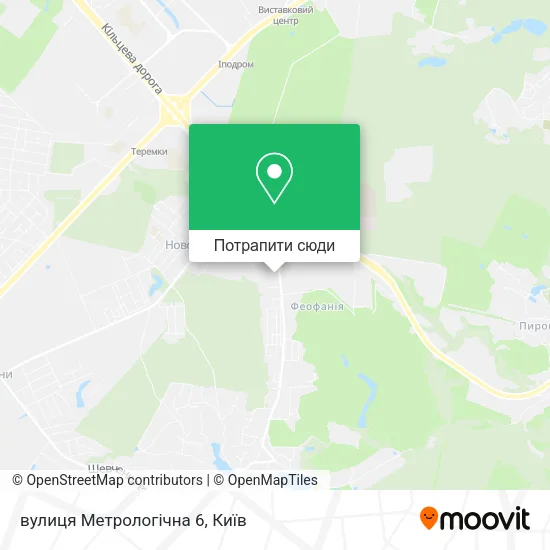 Карта вулиця Метрологічна 6