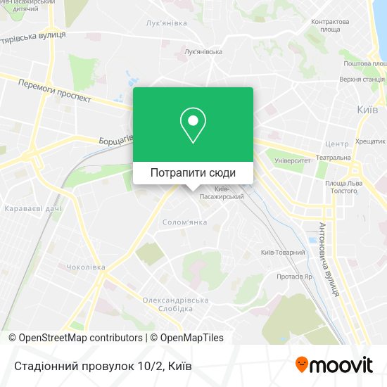 Карта Стадіонний провулок 10/2