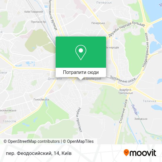 Карта пер. Феодосийский, 14