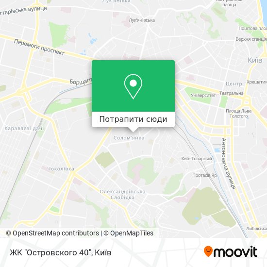 Карта ЖК "Островского 40"