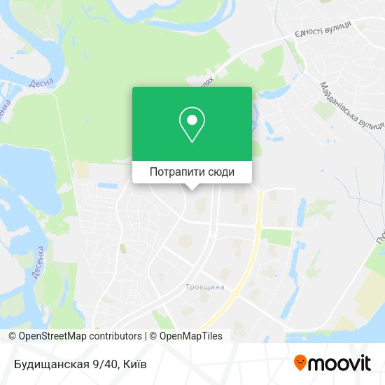 Карта Будищанская 9/40