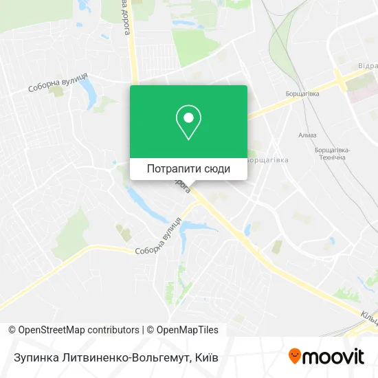 Карта Зупинка Литвиненко-Вольгемут