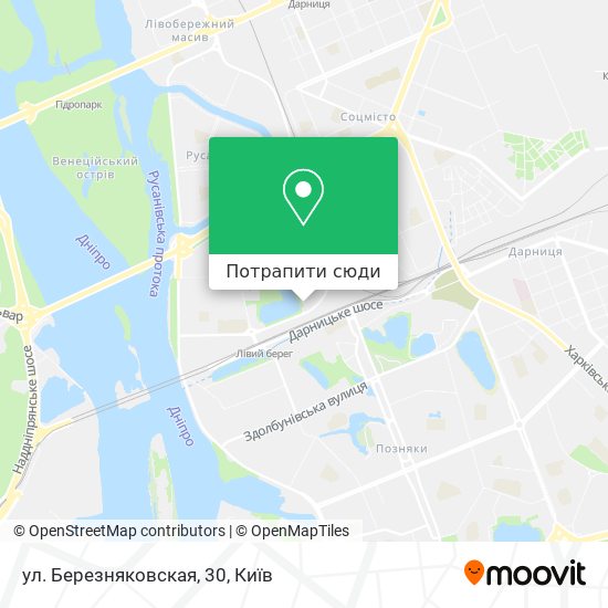 Карта ул. Березняковская, 30