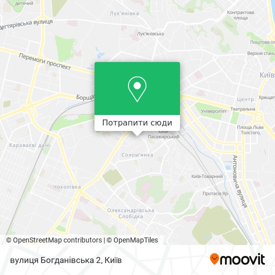 Карта вулиця Богданівська 2