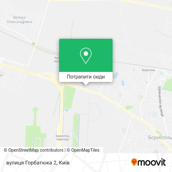 Карта вулиця Горбатюка 2