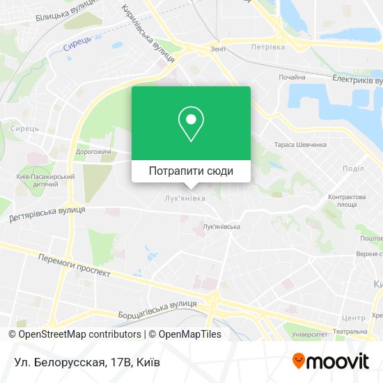 Карта Ул. Белорусская, 17В