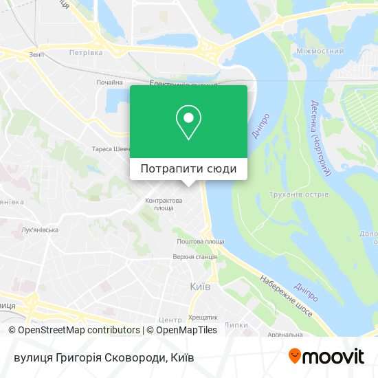 Карта вулиця Григорія Сковороди
