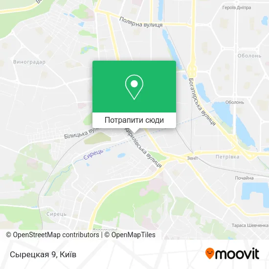 Карта Сырецкая 9