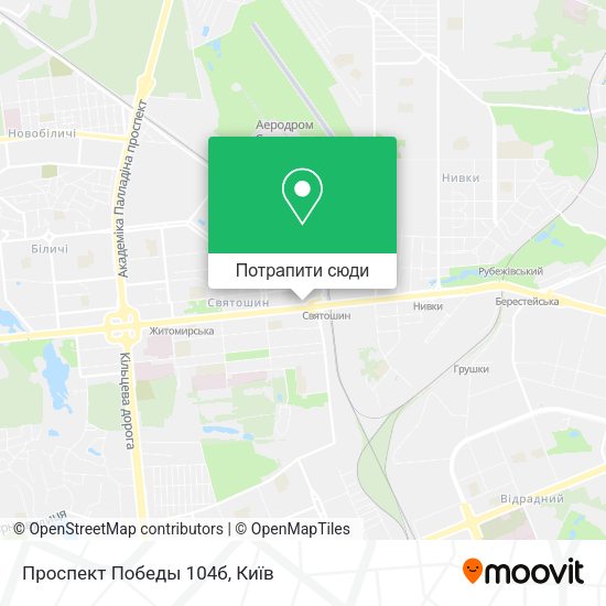 Карта Проспект Победы 104б