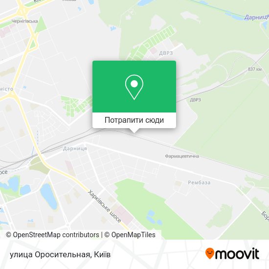 Карта улица Оросительная