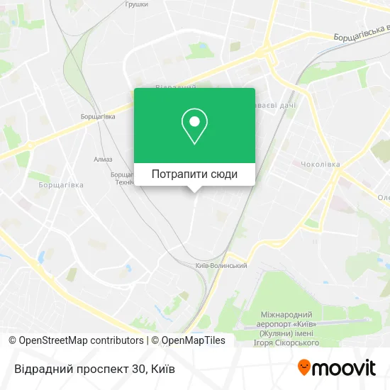 Карта Відрадний проспект 30