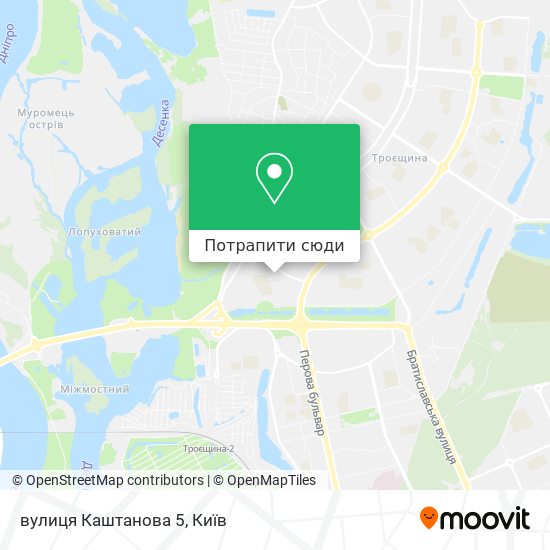 Карта вулиця Каштанова 5