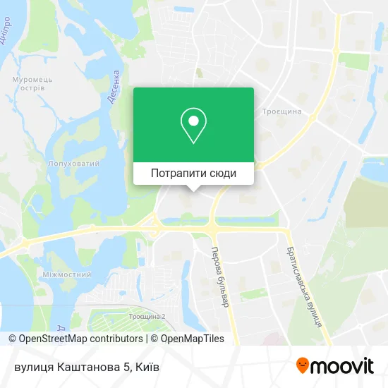 Карта вулиця Каштанова 5