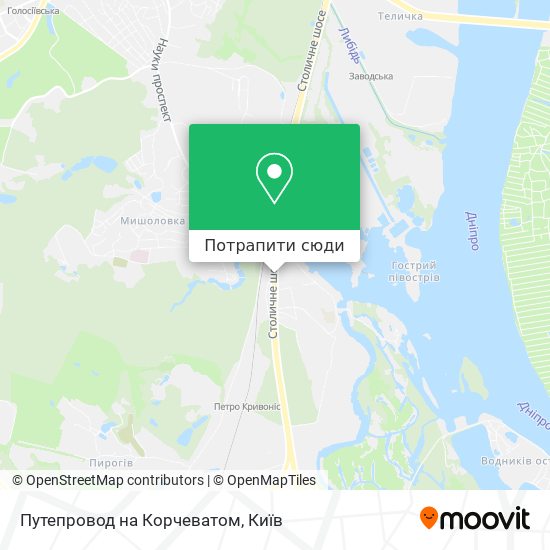 Карта Путепровод на Корчеватом