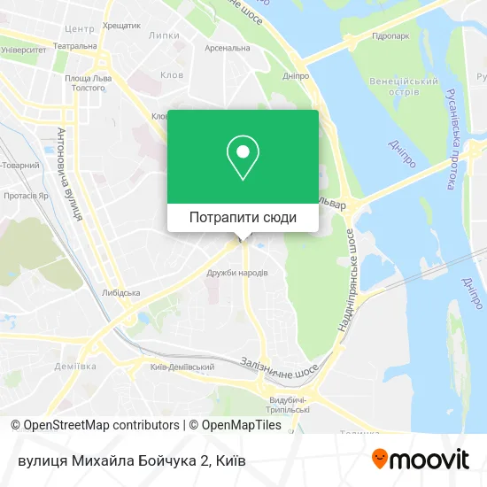 Карта вулиця Михайла Бойчука 2