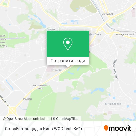 Карта CrossFit-площадка Киев WOD test