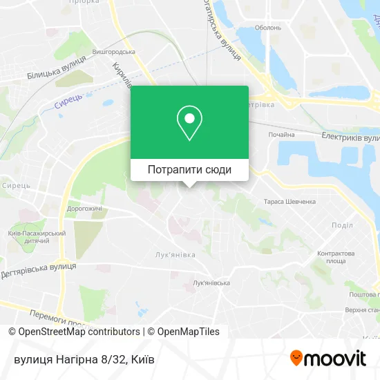 Карта вулиця Нагірна 8/32