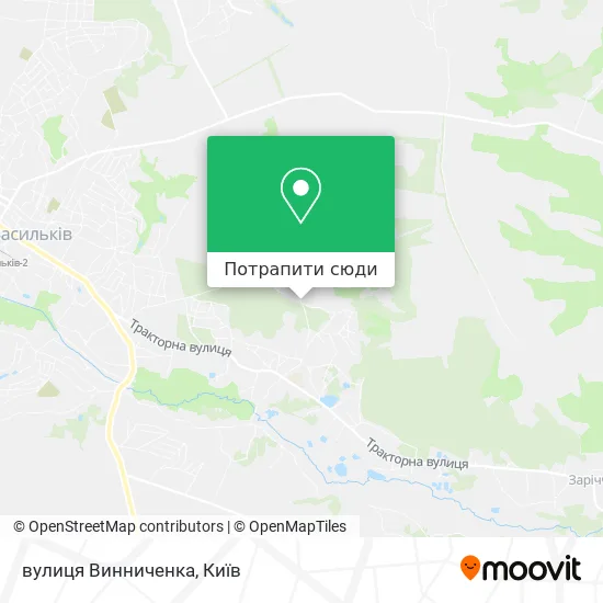 Карта вулиця Винниченка