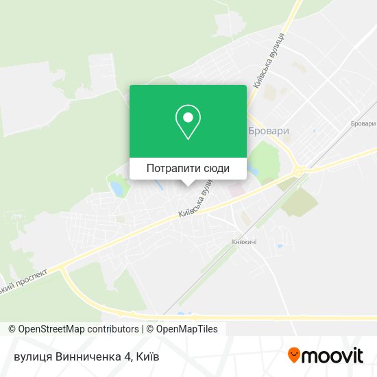 Карта вулиця Винниченка 4