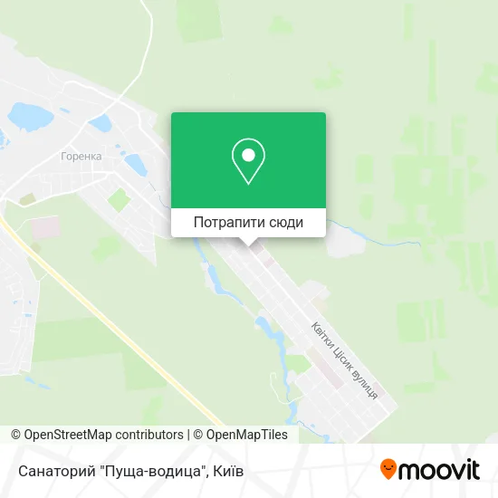 Карта Санаторий "Пуща-водица"