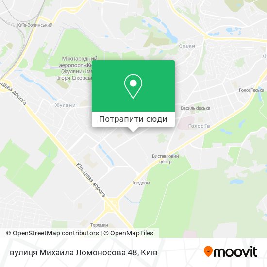 Карта вулиця Михайла Ломоносова 48