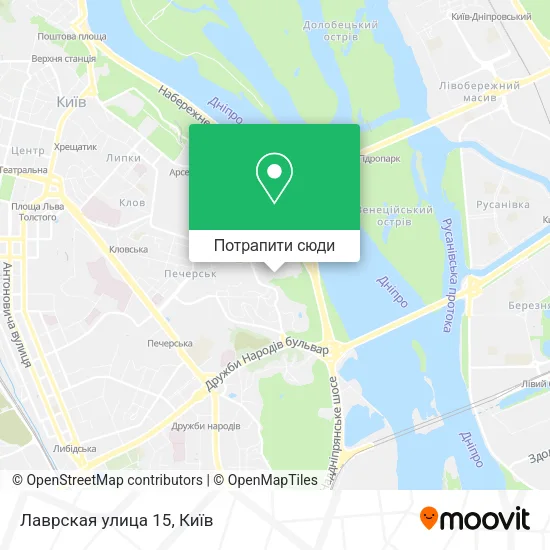 Карта Лаврская улица 15