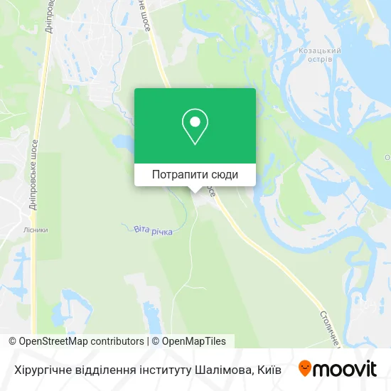 Карта Хірургічне відділення інституту Шалімова