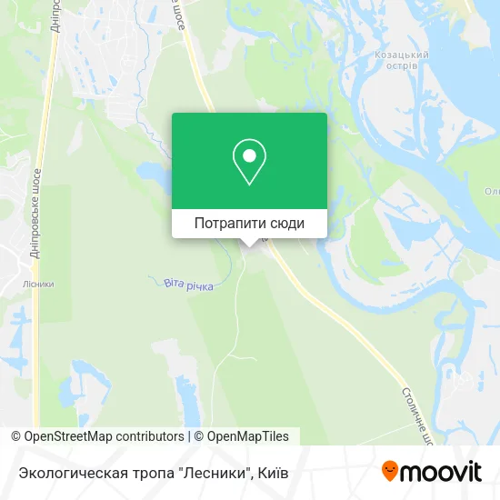 Карта Экологическая тропа "Лесники"