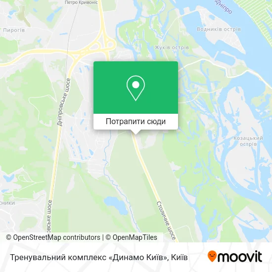 Карта Тренувальний комплекс «Динамо Київ»