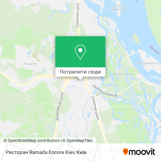 Карта Ресторан Ramada Encore Kiev