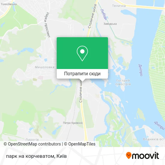 Карта парк на корчеватом