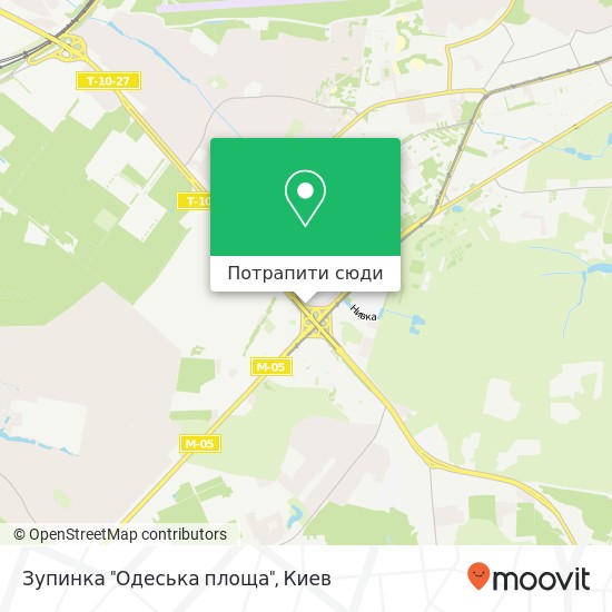 Карта Зупинка "Одеська площа"
