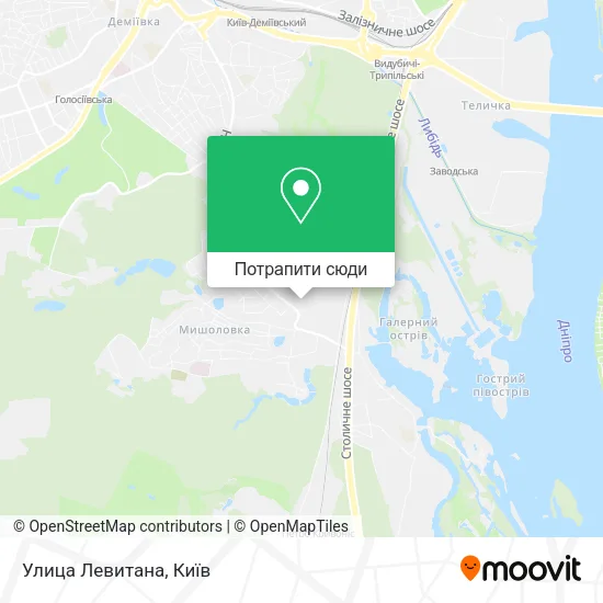 Карта Улица Левитана