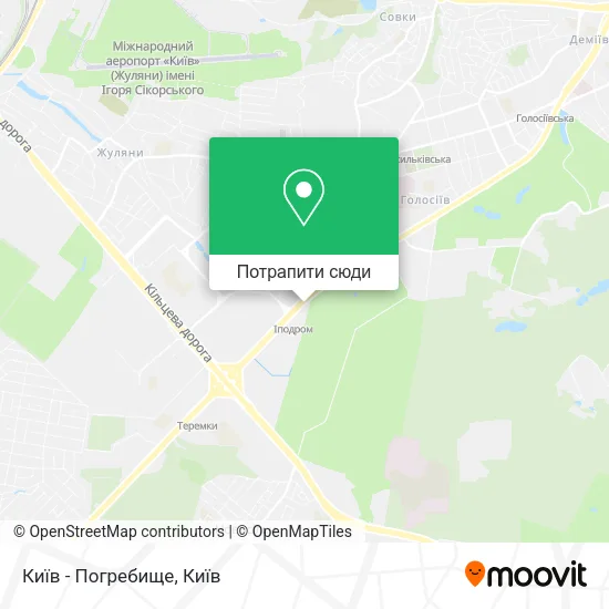 Карта Київ - Погребище