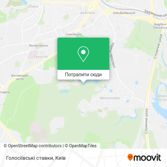 Карта Голосіївські ставки