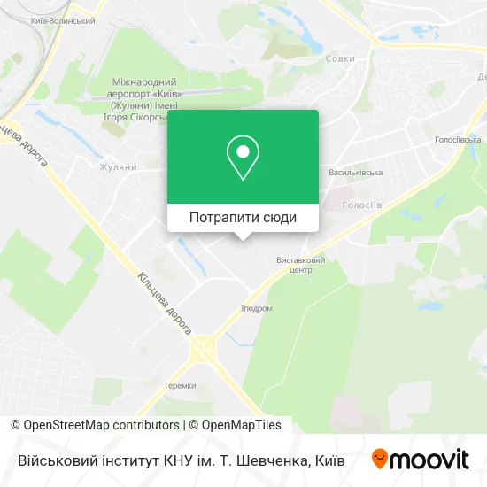 Карта Військовий інститут КНУ ім. Т. Шевченка