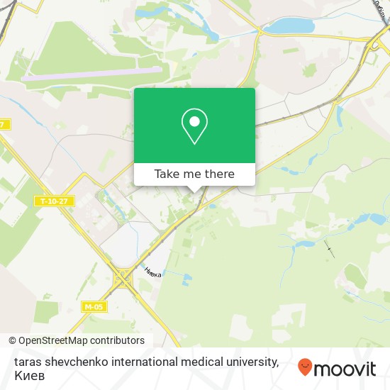 Карта taras shevchenko international medical university