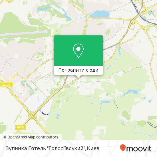 Карта Зупинка Готель "Голосіївський"