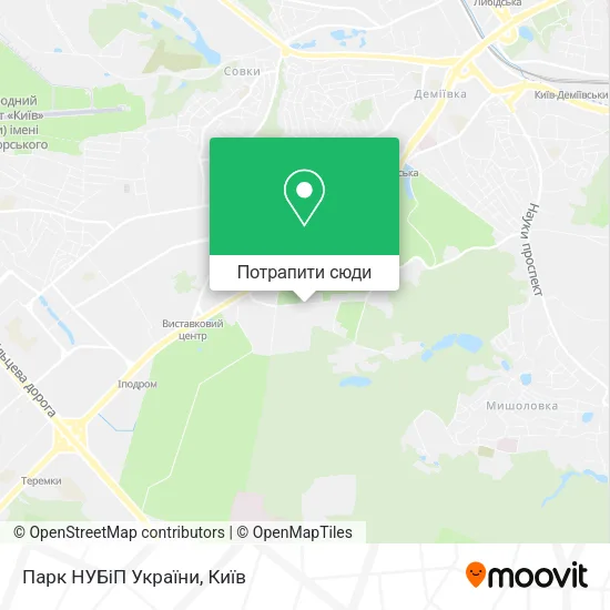 Карта Парк НУБіП України