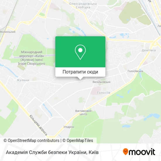 Карта Академія Служби безпеки України