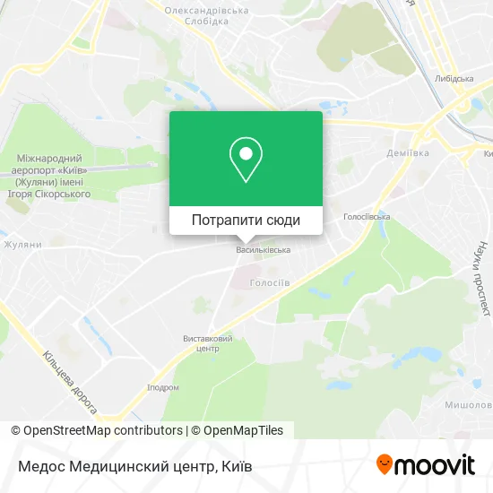 Карта Медос Медицинский центр