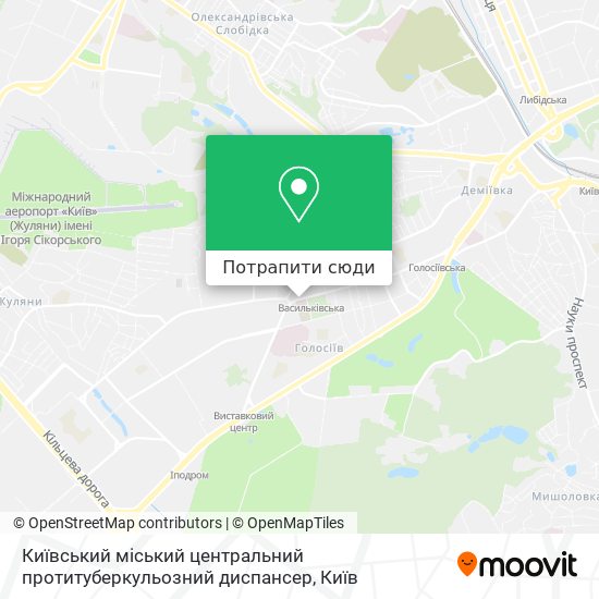 Карта Київський міський центральний протитуберкульозний диспансер