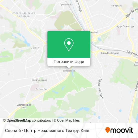 Карта Сцена 6 - Центр Незалежного Театру